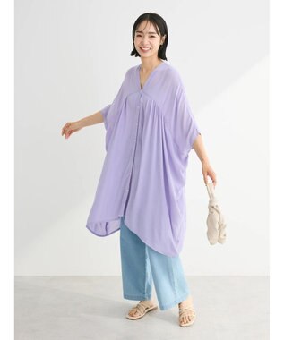 Green Parks Ｉ　レーヨンクレープチュニック Purple