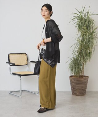 AMERICAN HOLIC シアーフーディーシャツ Black