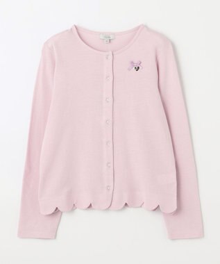 ANY KIDS 接触冷感 UVケア カーディガン ラベンダー