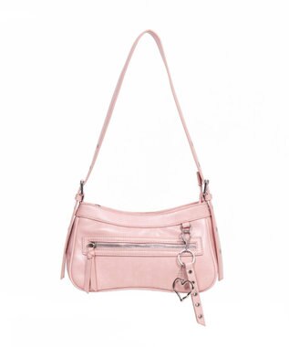 WEGO チャーム付きハトメベルトバッグ ピンク