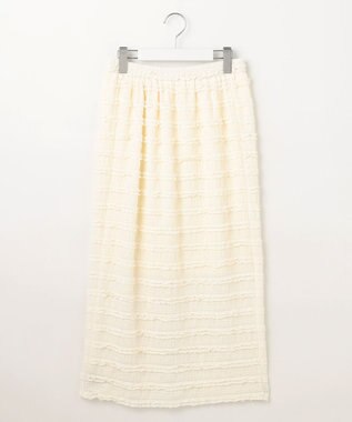 Feroux 【洗える】カットフリルＩラインスカート ホワイト系