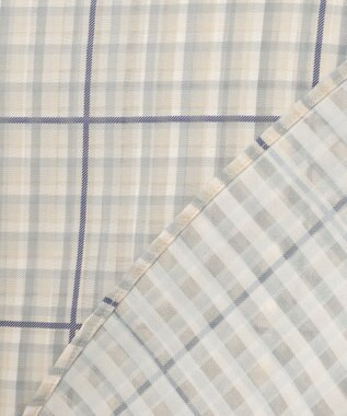 組曲 L 【洗える】シアーチェック ブラウス ベージュ系3