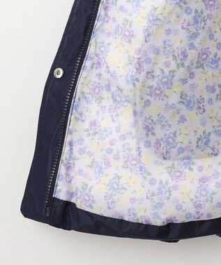 ANY KIDS 【洗濯機OK】中綿リボンコート ネイビー