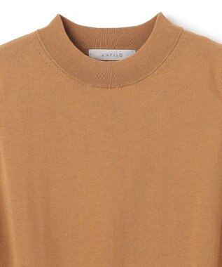 UNFILO L UVモイスト スリーブレスニット キャメル