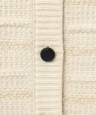 自由区 【洗える】テクスチャーコットンブレンドニット ベスト ライトベージュ