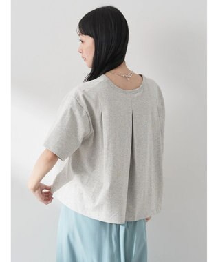 earth music&ecology バックタッククロップドＴ Gray Mixture