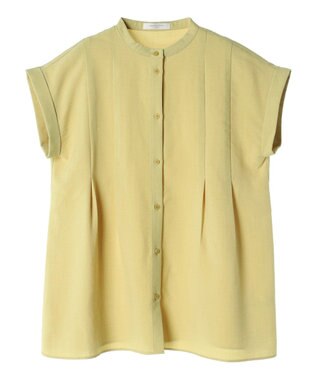 Green Parks フレンチスリーブタックブラウス Yellow