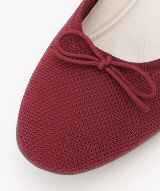 steppi 【洗える/撥水】ラウンド バレエ パンプス ボルドー