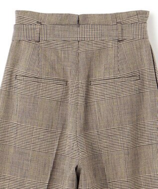 uncrave グレンチェック ワイドパンツ ブラウンチェック