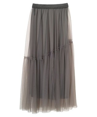 Green Parks ・ＥＬＥＮＣＡＲＥ　ＤＵＥ　２ｗａｙチュールキリカエスカート Charcoal Gray