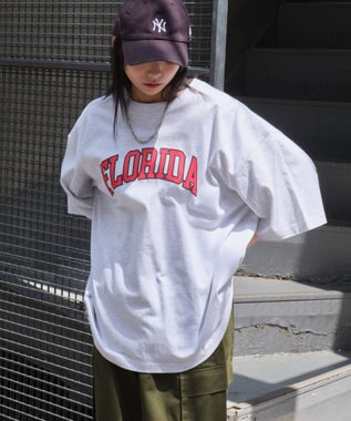 WEGO 【ユニセックス着用ITEM】アクセ付きグラフィックT（SS） アッシュグレー