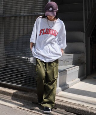 WEGO 【ユニセックス着用ITEM】アクセ付きグラフィックT（SS） アッシュグレー