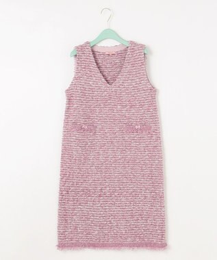 TOCCA 【洗える！】FONDU TWEED ドレス パープル系