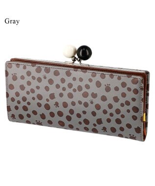 tsumori chisato CARRY ポルカドット 長財布 がま口 グレー