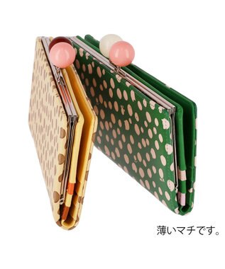 tsumori chisato CARRY ポルカドット 長財布 がま口 グリーン