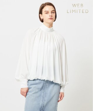 BEIGE， 【WEB限定】DION / ギャザーブラウス White