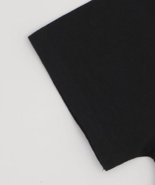 WEGO グラフィックサイドドロストショートT ブラック