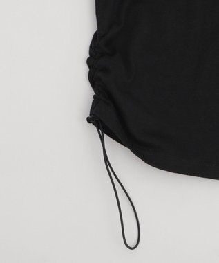 WEGO グラフィックサイドドロストショートT ブラック