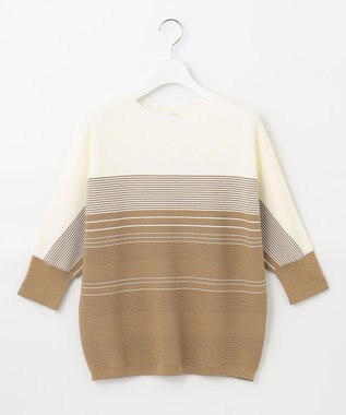 J.PRESS LADIES 【洗える】 ガータードルマンWG ニット キャメル系1