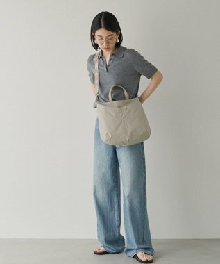russet 《トートバッグ人気NO.1モデル》スリム2WAYトートバッグ <ナイロン>(CE-1404-WEB) L.Greige