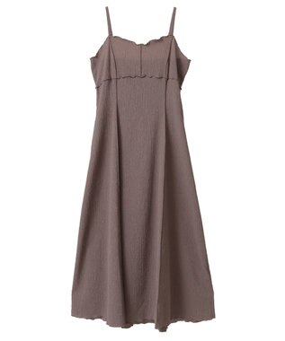 earth music&ecology ＳＥＴ２点ギャザーカットカーデ＋キャミワンピース Mocha