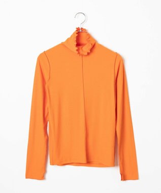 WEGO ソフトタッチカラーリブロンT オレンジ