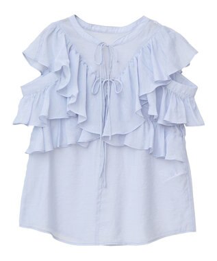 earth music&ecology ２ＷＡＹフリルブラウス Sax