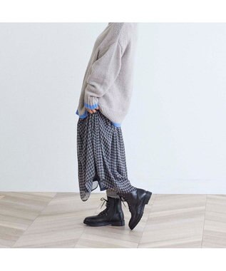 ing <ing>【WEB限定】レースアップショートブーツ ブラック