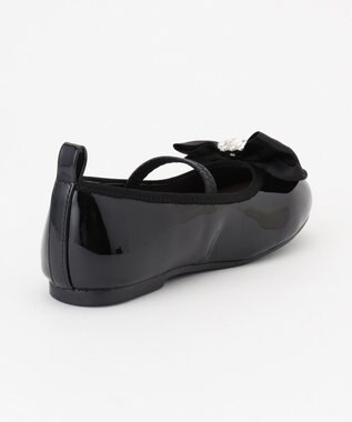 ANY KIDS エナメル フラット シューズ ブラック