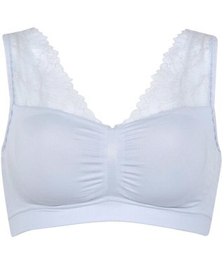 Wing ノンワイヤーブラ　【ナイトアップブラルーム】　寝るとき用ブラ　バストの脇流れを防ぐ　パッド有り　ウイング／ワコール　KB3510 ブルー