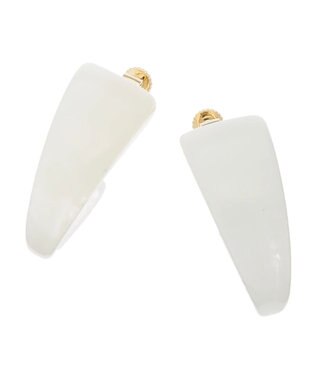 AMERICAN HOLIC スパイラル樹脂イヤリング Ivory