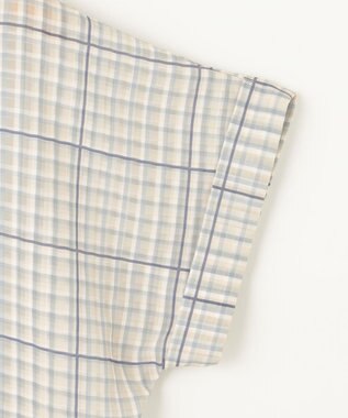 組曲 L 【洗える】シアーチェック ブラウス ベージュ系3