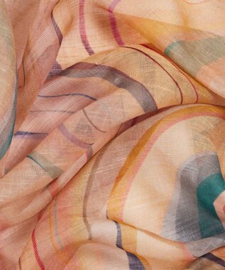 Paul Smith リネンブレンド Swirl スカーフ マルチカラー