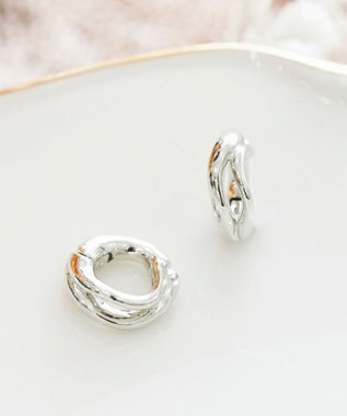  ウェーブスナップイヤリング シルバー