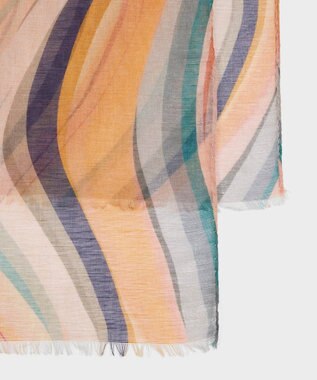 Paul Smith リネンブレンド Swirl スカーフ マルチカラー