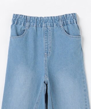 ANY KIDS 【一部店舗/WEB先行販売アイテム】【洗濯機可能】刺繍 ワイドデニムパンツ インディゴ