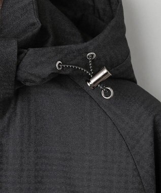 GOTAIRIKU 【仕事で着用可】ラスタードビー フーデッドブルゾン_地柄(24/25年モデル) ブラック×チェック地柄(24年新色)