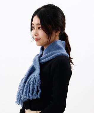 AURORA 【 LANVIN en Bleu （ランバン オン ブルー）】モコモコ差込みマフラー(WASH)