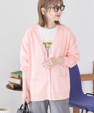 AMERICAN HOLIC Ｖネックポケット付きカーディガン Peach
