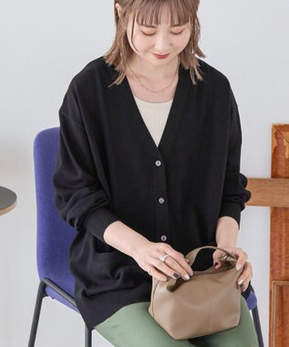 AMERICAN HOLIC Ｖネックポケット付きカーディガン Black