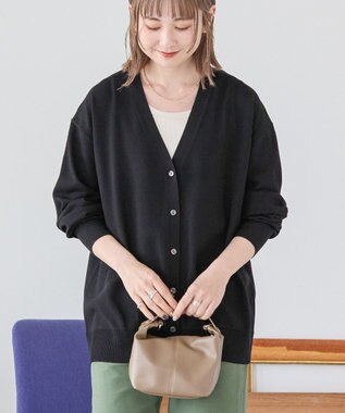 AMERICAN HOLIC Ｖネックポケット付きカーディガン Black