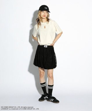 Green Parks ■ＬＯＶＥＢＯＡＴ　フラワーメッシュバルーンスカート Black