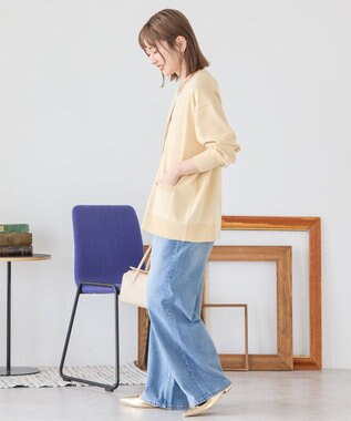 AMERICAN HOLIC Ｖネックポケット付きカーディガン Ecru