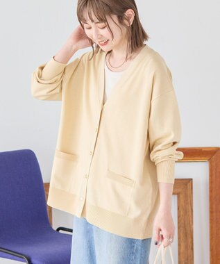 AMERICAN HOLIC Ｖネックポケット付きカーディガン Ecru