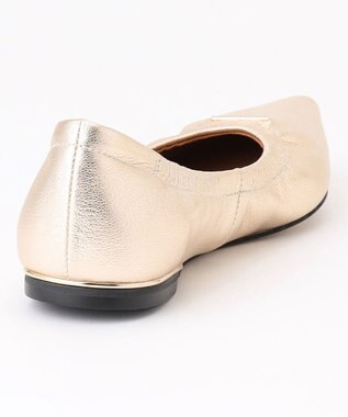 BEIGE， 【一部店舗限定】HENRI EN VARGO / ALYSSA フラットパンプス Gold