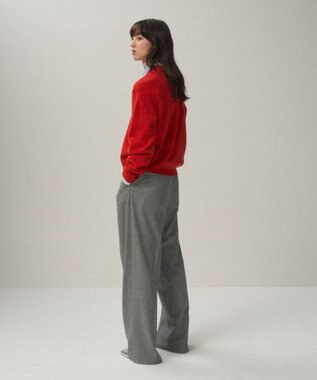 ATON MERINO COLLEGE KNIT | Vネックセーター RED