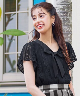 Tiaclasse 捻じりフープパール付きピアス シルバー