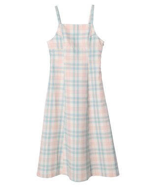 earth music&ecology ＣＨＥＣＫハイウエストフレアジャンスカ Check Green