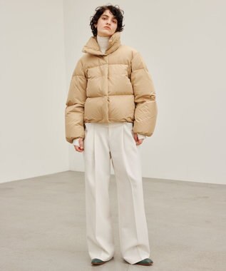 BEIGE， LAC / 2WAYストレッチワイドタックパンツ Ecru