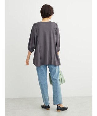 Green Parks ボリューム袖切替プルオーバー Dark Gray